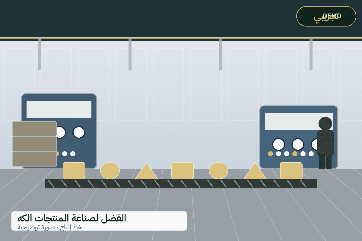 Demo production-line illustration — Al-Fadl electrical products